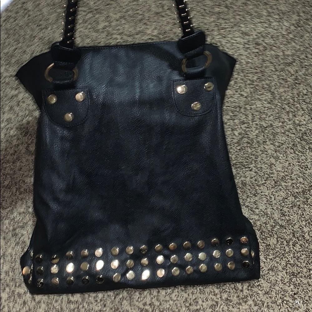 Black studded purse
